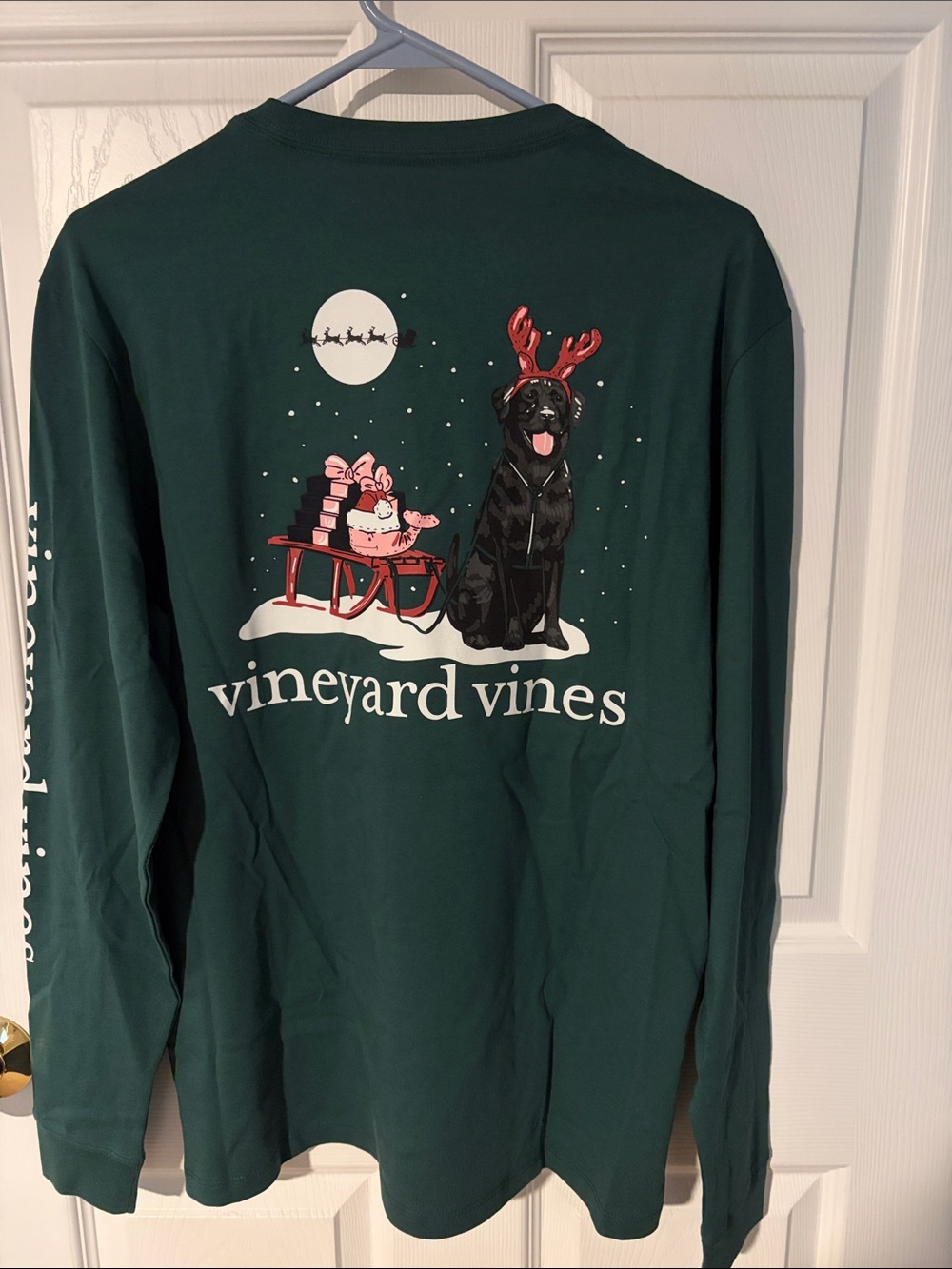 Vineyard Vines Charleston Green Santa’s Sleigh Pup Long Sleeve Tee